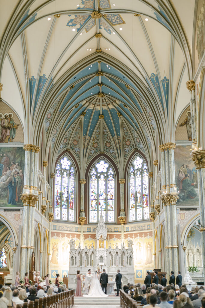 The vaulted and colorful ceilings of St. John's Cathedral. 