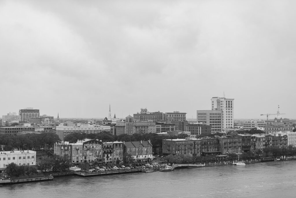 Downtown Savannah as seen from the Westin rooftop.